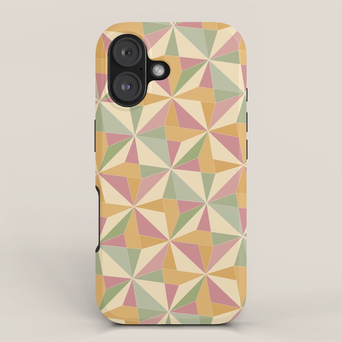 Kaleidoscope Tile Pattern XIII Neutral Earthy Pastel iPhone Case Gallery Image 1