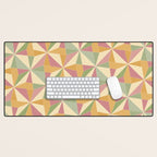 Kaleidoscope Tile Pattern XIII Neutral Earthy Pastel Desk Mat Gallery Image 1