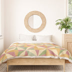 Kaleidoscope Tile Pattern XIII Neutral Earthy Pastel Duvet Cover Gallery Image 3