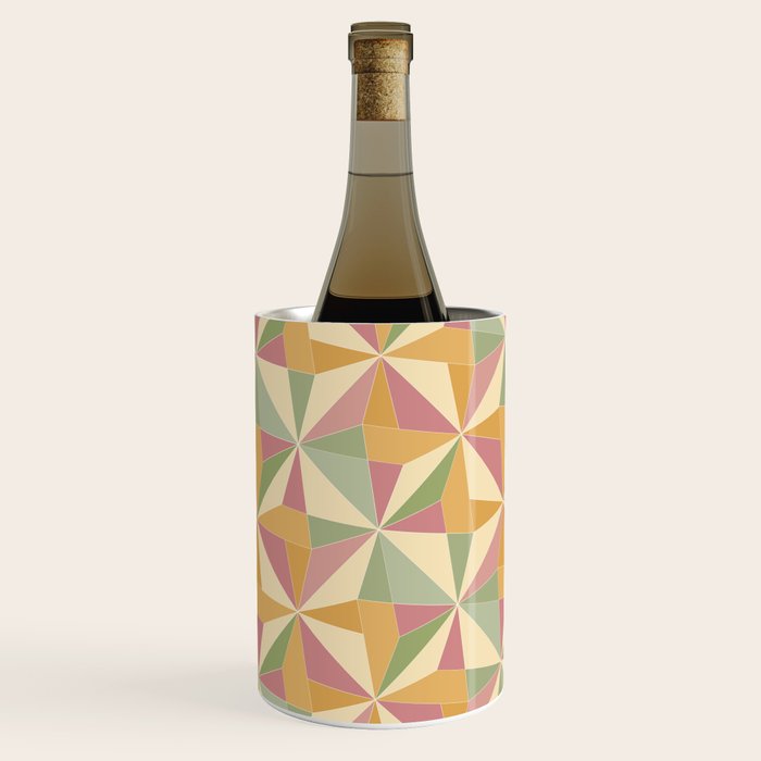 Kaleidoscope Tile Pattern XIII Neutral Earthy Pastel Wine Chiller Gallery Image 1