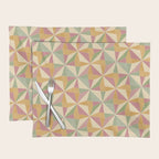 Kaleidoscope Tile Pattern XIII Neutral Earthy Pastel Placemat Gallery Image 1