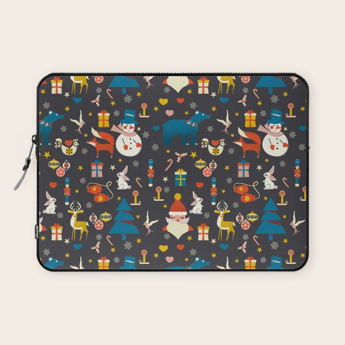 Christmas symbols pattern Laptop Sleeve Gallery Image 1