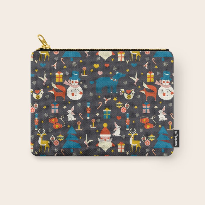 Christmas symbols pattern Carry All Pouch Gallery Image 1