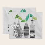 Plants in Black and White Vases Placemat Gallery Image 1