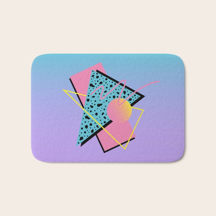 Memphis pattern 93 - 80s / 90s Retro Bath Mat Gallery Image 1