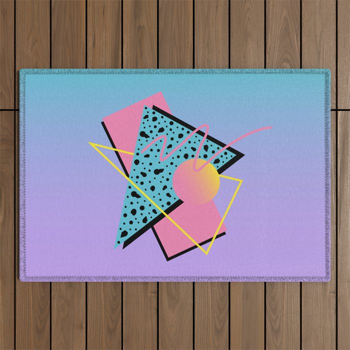 Memphis pattern 93 - 80s / 90s Retro Outdoor Rug Gallery Image 1