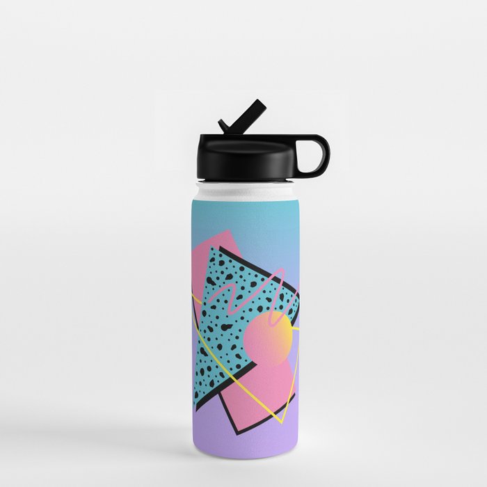 Memphis pattern 93 - 80s / 90s Retro Water Bottle Gallery Image 1