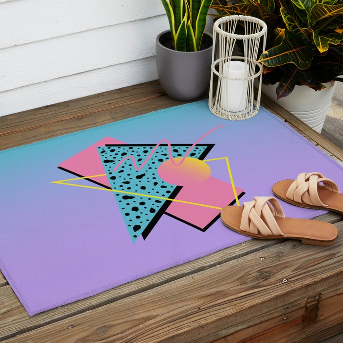 Memphis pattern 93 - 80s / 90s Retro Outdoor Rug Gallery Image 2