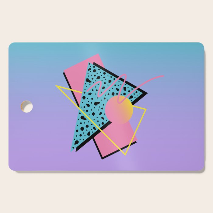 Memphis pattern 93 - 80s / 90s Retro Cutting Board Gallery Image 1