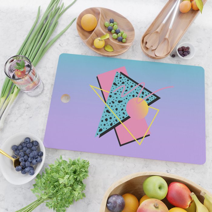 Memphis pattern 93 - 80s / 90s Retro Cutting Board Gallery Image 2