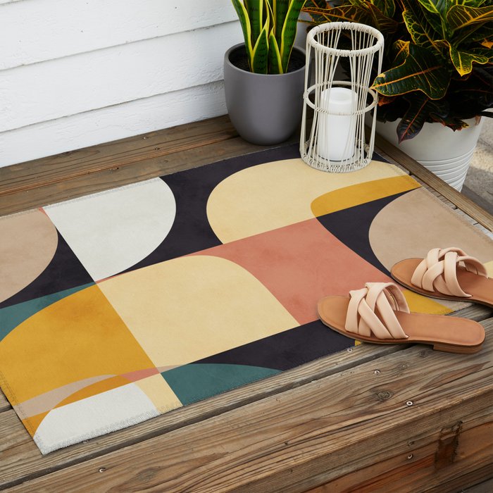 modern shapes 8 Outdoor Rug Gallery Image 2