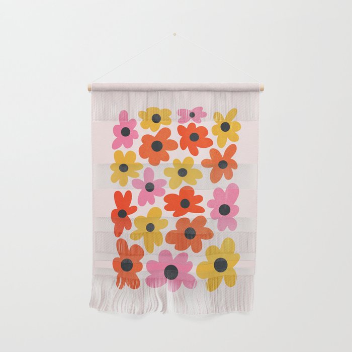 Retro Flowers: Pastel Edition Wall Hanging Gallery Image 1
