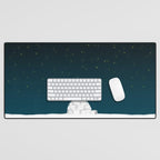 Star gazing - Penguin's dream of flying Desk Mat Gallery Image 1