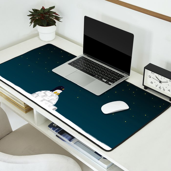 Star gazing - Penguin's dream of flying Desk Mat Gallery Image 2
