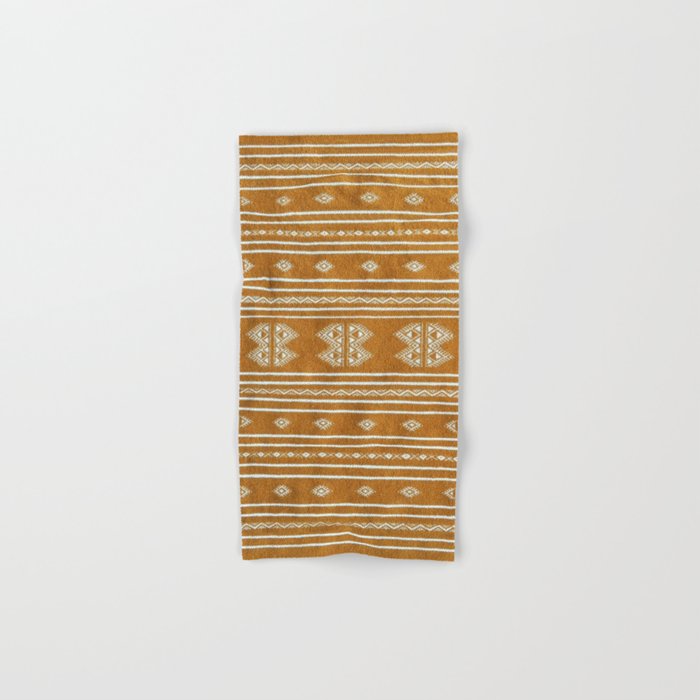 Yellow ochre kilim carpet Bath Towel Gallery Image 1
