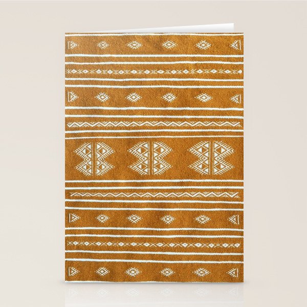 Yellow ochre kilim carpet Stationery Card Gallery Image 2