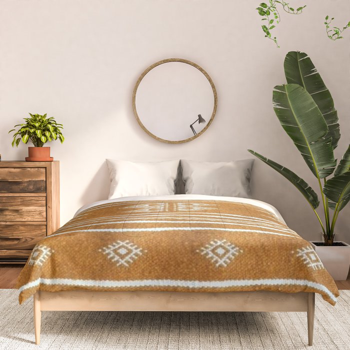 Yellow ochre kilim carpet Comforter Gallery Image 3