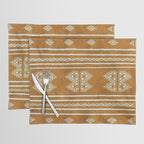 Yellow ochre kilim carpet Placemat Gallery Image 1