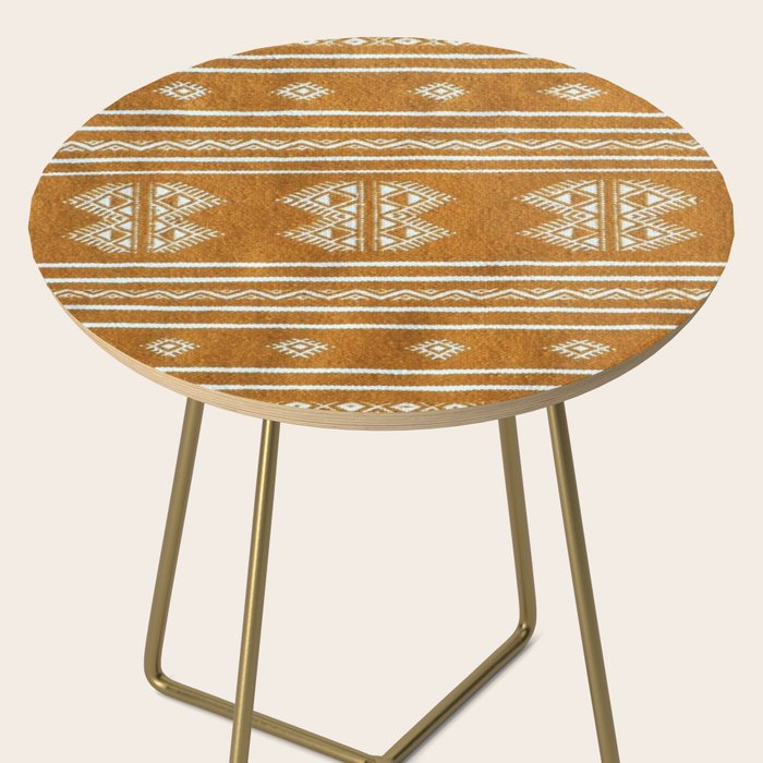 Yellow ochre kilim carpet Side Table Gallery Image 2