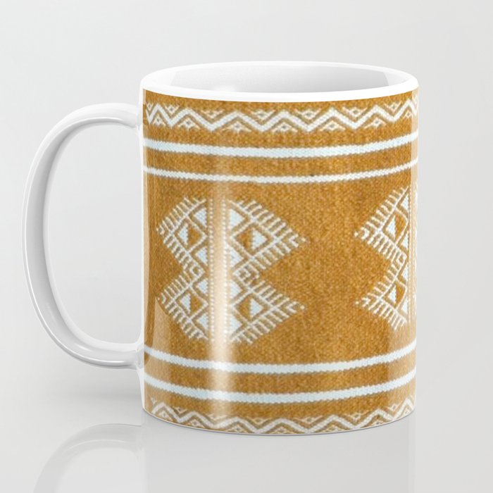 Yellow ochre kilim carpet Coffee Mug Gallery Image 3