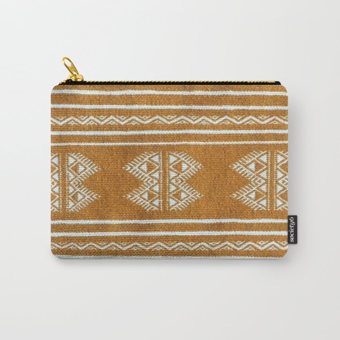 Yellow ochre kilim carpet Carry All Pouch Gallery Image 1
