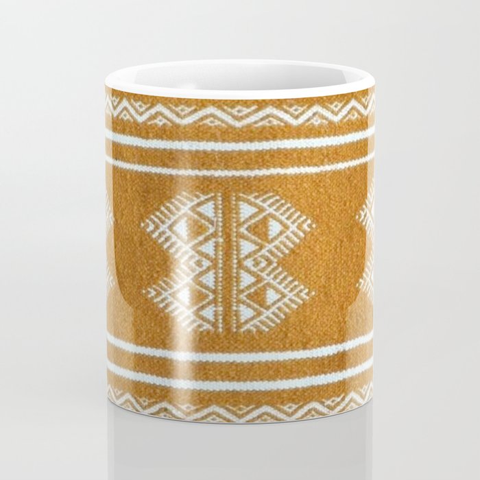 Yellow ochre kilim carpet Coffee Mug Gallery Image 4