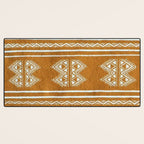 Yellow ochre kilim carpet Desk Mat Gallery Image 3