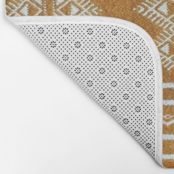 Yellow ochre kilim carpet Bath Mat Gallery Image 2