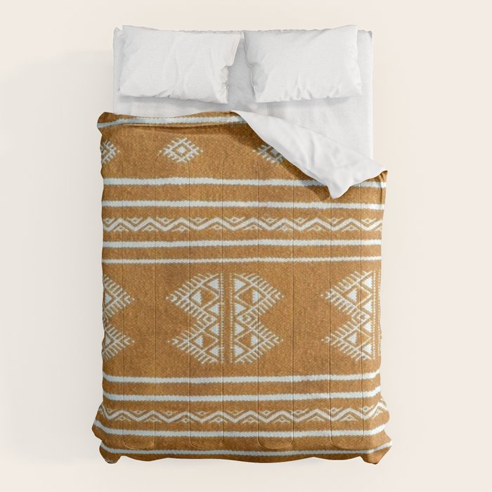 Yellow ochre kilim carpet Comforter Gallery Image 1