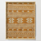 Yellow ochre kilim carpet Serving Tray Gallery Image 1