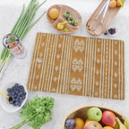 Yellow ochre kilim carpet Cutting Board Gallery Image 2