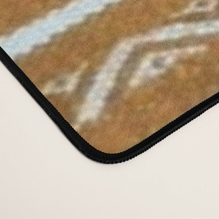 Yellow ochre kilim carpet Desk Mat Gallery Image 4