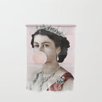 Queen Elizabeth II Blowing Pink Bubble gum Wall Hanging Gallery Image 1