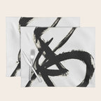 Brushstroke 3 - a simple black and white ink design Placemat Gallery Image 1
