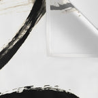 Brushstroke 3 - a simple black and white ink design Wall Tapestry Gallery Image 3