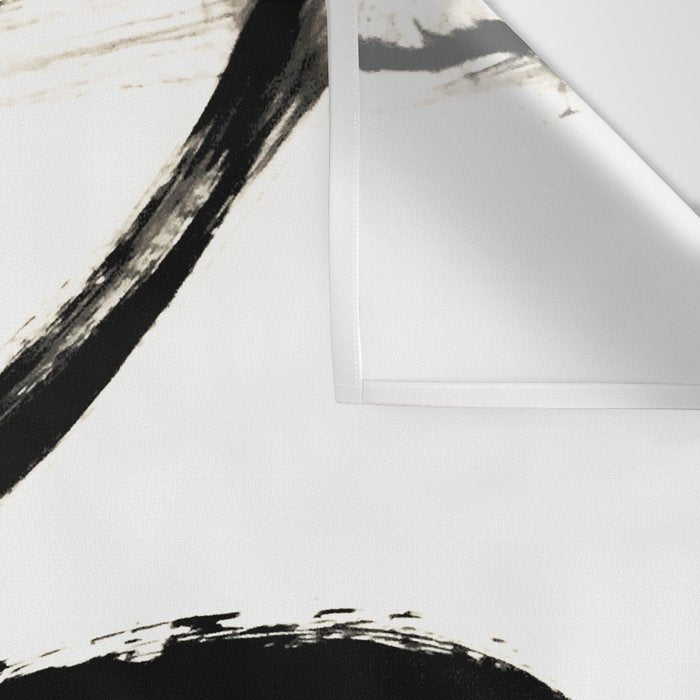 Brushstroke 3 - a simple black and white ink design Wall Tapestry Gallery Image 3