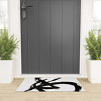 Brushstroke 3 - a simple black and white ink design Welcome Mat Gallery Image 3