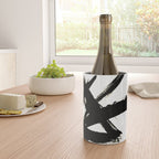 Brushstroke 3 - a simple black and white ink design Wine Chiller Gallery Image 4