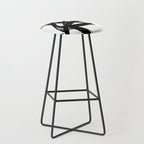 Brushstroke 3 - a simple black and white ink design Stool Gallery Image 1