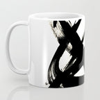 Brushstroke 3 - a simple black and white ink design Coffee Mug Gallery Image 3