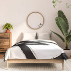 Brushstroke 3 - a simple black and white ink design Comforter Gallery Image 3