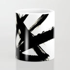 Brushstroke 3 - a simple black and white ink design Coffee Mug Gallery Image 4