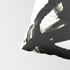 Brushstroke 3 - a simple black and white ink design Pillow Sham Gallery Image 4
