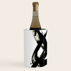 Brushstroke 3 - a simple black and white ink design Wine Chiller Gallery Image 2