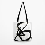 Brushstroke 3 - a simple black and white ink design Tote Bag Gallery Image 2