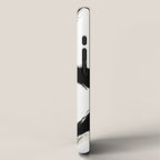 Brushstroke 3 - a simple black and white ink design iPhone Case Gallery Image 2