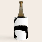 Brushstroke 3 - a simple black and white ink design Wine Chiller Gallery Image 3