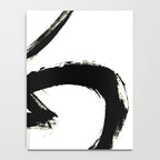 Brushstroke 3 - a simple black and white ink design Notebook Gallery Image 4
