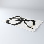 Brushstroke 3 - a simple black and white ink design Rug Gallery Image 3