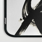 Brushstroke 3 - a simple black and white ink design Laptop Sleeve Gallery Image 3